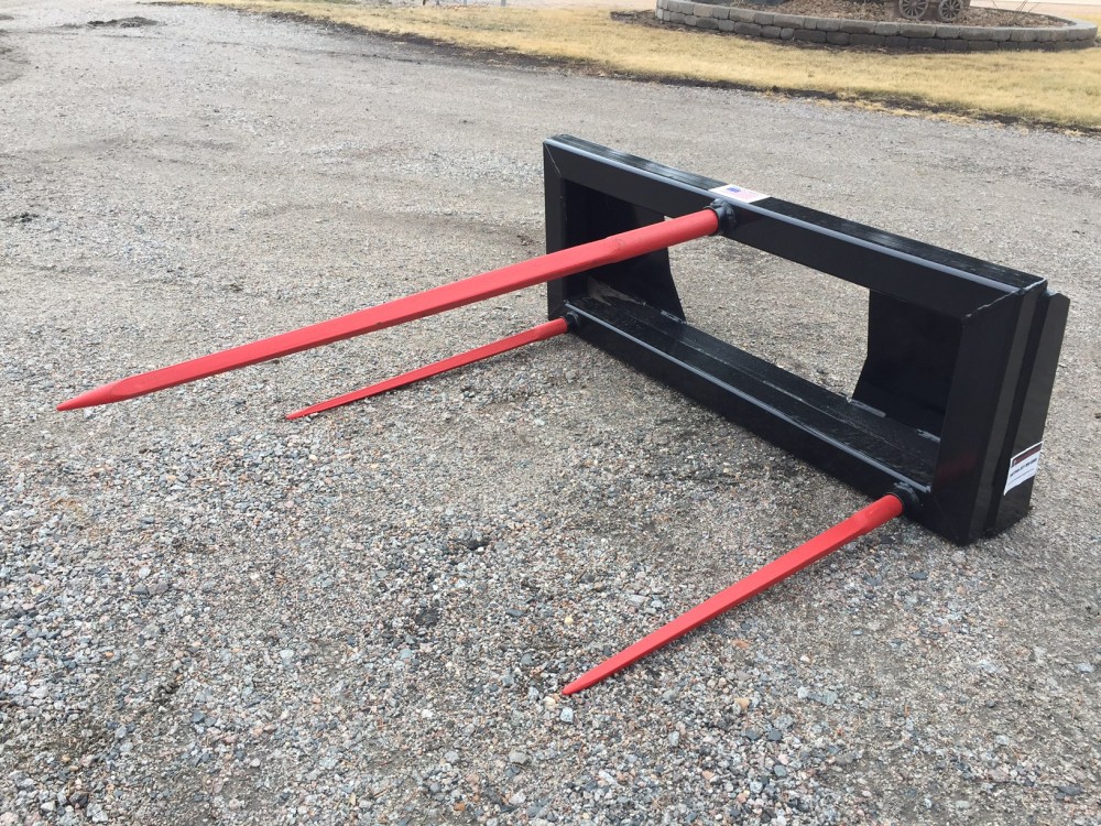 Bale Spear Carriages with Tines - Skid Steer & Tractor - Berlon